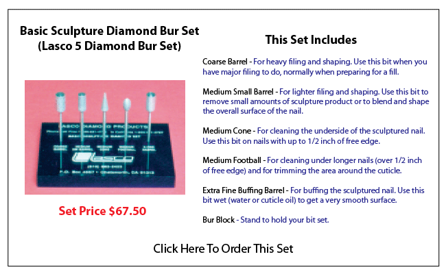 5 piece nail bur set