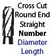 Cross Cut Round End Straight