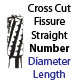 Cross Cut Straight Fissure Carbide Header