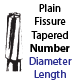 Plain Fissure Tapered Carbide Bur Header