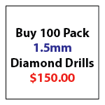 Buy 100 pieces 1.5mm Small Diamond Drills